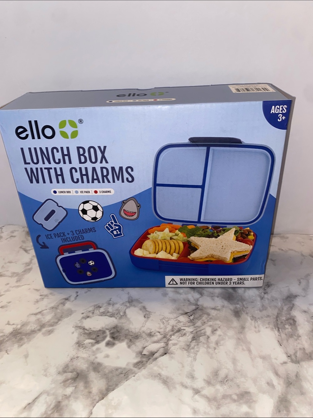 ello Kids Blue Lunch Box with Charms